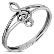 Musical Note Silver Ring, rp727